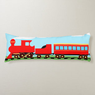 Red train body cushion