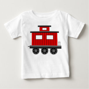 Red Train Caboose Baby T-Shirt