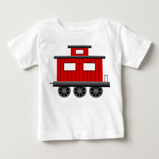 Red Train Caboose Baby T-Shirt (Front)