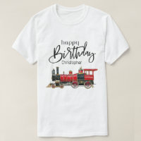 Red Train Happy Birthday "Your Name"