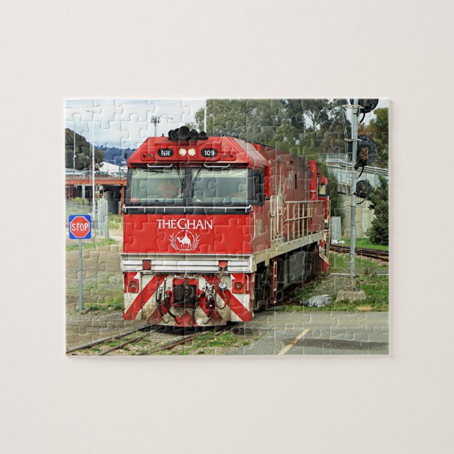 Red train locomotive, Australia 2 Jigsaw Puzzle (Horizontal)