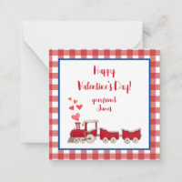 Red Train Valentine's Day Note