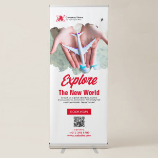 Red Travel Agency Retractable Banner