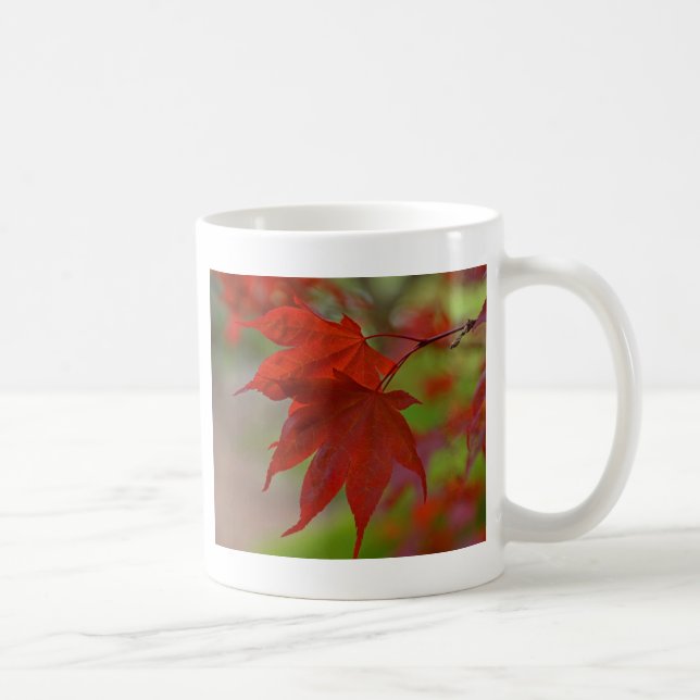 Red Tree Leaves Coffee Mug (Right)