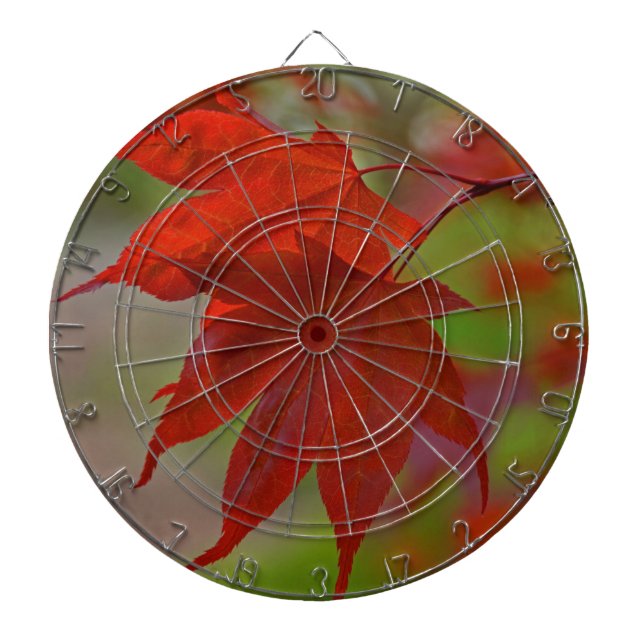 Red Tree Leaves Dartboard (Front)