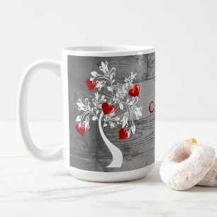 Red Tree of Hearts Personalised Coffee Mug