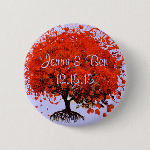 Red Tree Wedding T-Shirts, Gifts, Stickers & Favou 6 Cm Round Badge