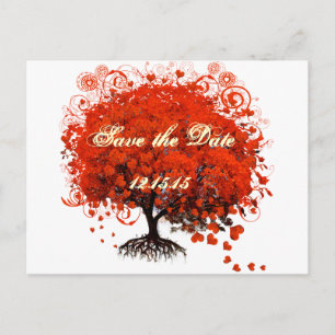 Red Tree Wedding T-Shirts, Gifts, Stickers & Favou Announcement Postcard