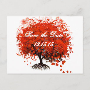 Red Tree Wedding T-Shirts, Gifts, Stickers & Favou Announcement Postcard