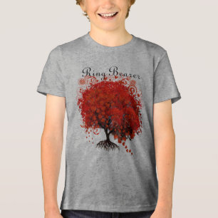 Red Tree Wedding T-Shirts, Gifts, Stickers & Favou Tri-Blend Shirt