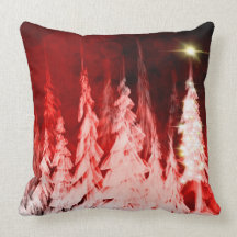 Red Trees2 - Throw Pillow