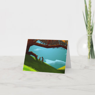 Red Trees Note Cards