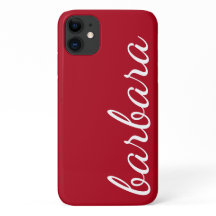 Red Trendy Script Personalised