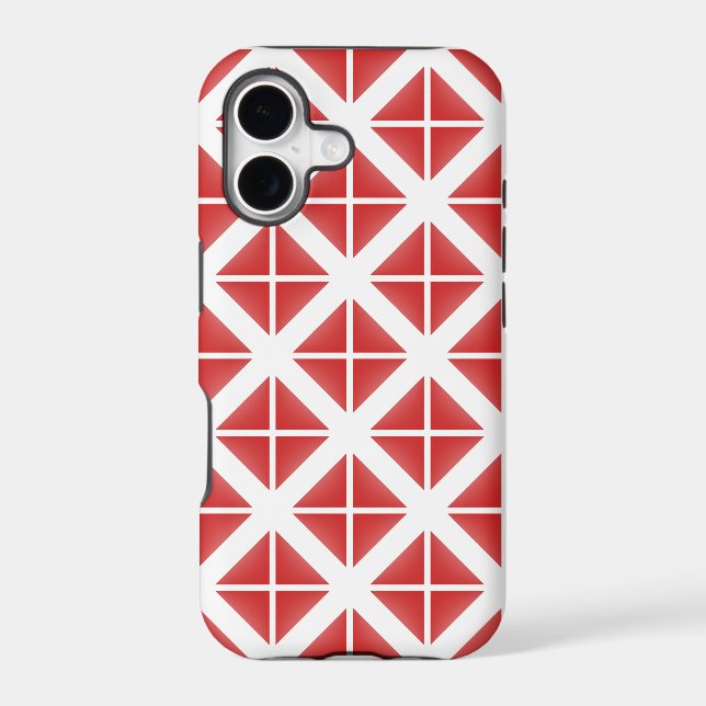Red Trendy Triangle Pattern (Back)