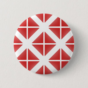 Red Trendy Triangle Pattern 6 Cm Round Badge