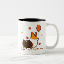 Red Tri-Colour Corgi Autumn Mug | CorgiThings