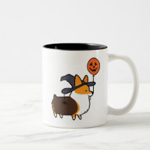 Red Tri-Colour Corgi Halloween Mug | CorgiThings
