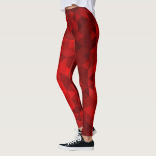 red triangle background abstract pattern low poly leggings