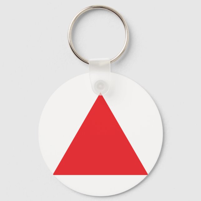 red triangle icon key ring (Front)
