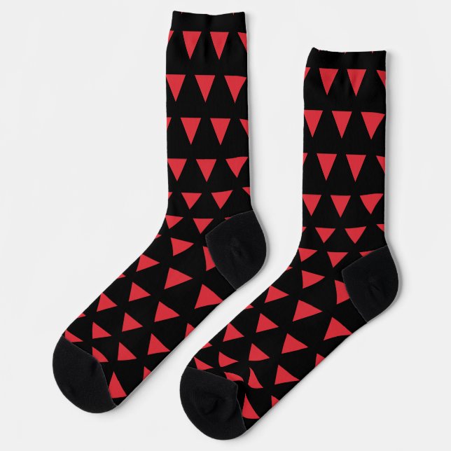 Red Triangle Socks (Left)