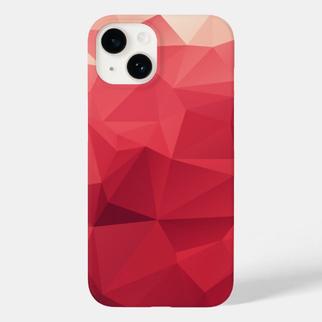 Red Triangular Abstract Geometric Pattern Case-Mate iPhone Case (Back)