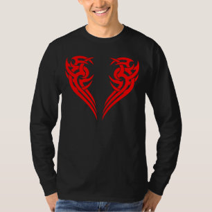 Red Tribal 2 Piece Chest Design 5 T-Shirt
