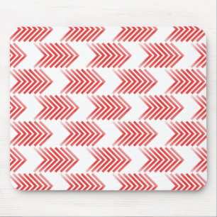 Red Tribal Arrow Pattern Mouse Mat