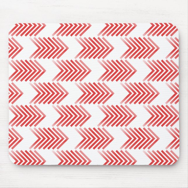 Red Tribal Arrow Pattern Mouse Mat (Front)