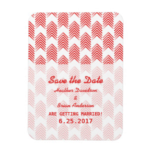 Red Tribal Arrows Save the Date Flexi Magnet