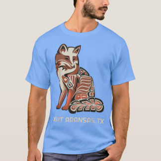 Red Tribal Fo Aransas Native American Artwork Styl T-Shirt