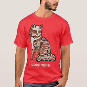 Red Tribal Fo Arkansas Native American Artwork T-Shirt