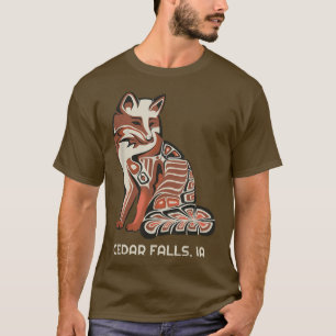 Red Tribal Fo Cedar Falls Native American Artwork  T-Shirt