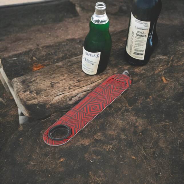 Red Tribal Pattern Art (Bottle Openers)