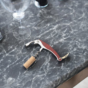 Red Tribal Pattern Art Corkscrew