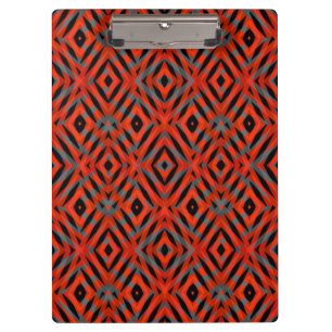 Red tribal shapes pattern clipboard