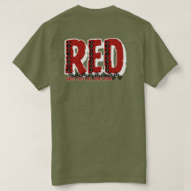 RED Tribal T-Shirt - Honour Our Deployed