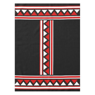 Red Tribal Triangles Tablecloth