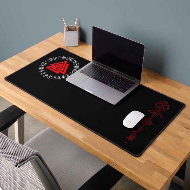 Red Triscalion Runes Desk Mat (Office 2)