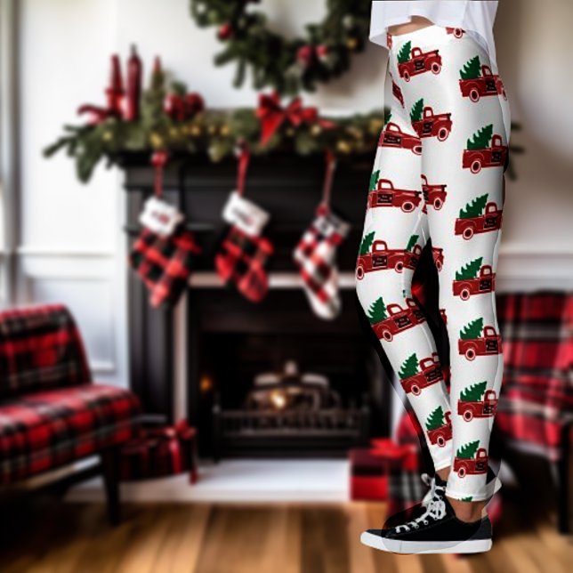 Red truck and tree leggings (Creator Uploaded)