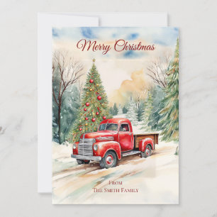 Red Truck Christmas Card