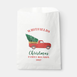 Red Truck Christmas Family Reunion Custom Favour Bags