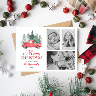 Red Truck Christmas Holiday Cards