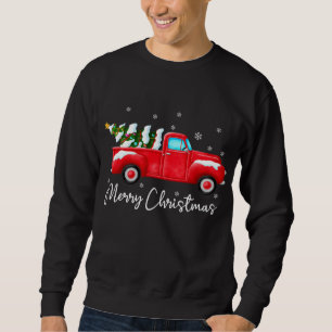 Red Truck Christmas Lights Santa Vintage Xmas Sweatshirt