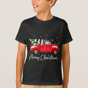 Red Truck Christmas Lights Santa Vintage Xmas T-Shirt