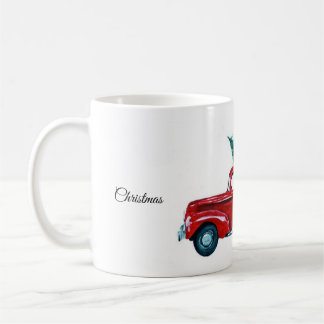 Red Truck Christmas Mug