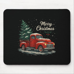 Red Truck Christmas Pajamas Shirt, Xmas Family Mat Mouse Mat