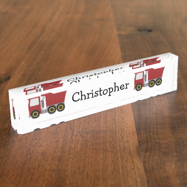 Red Truck Design Nameplate (Side)