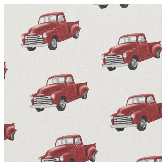 Red Truck Fabric (Close Up)