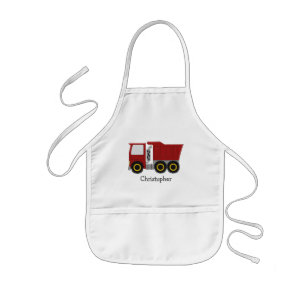 Red Truck Just Add Name Kids Apron