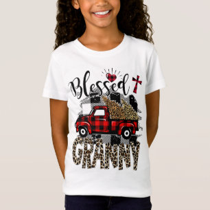 Red truck Leopard blessed Granny best gift for gra T-Shirt